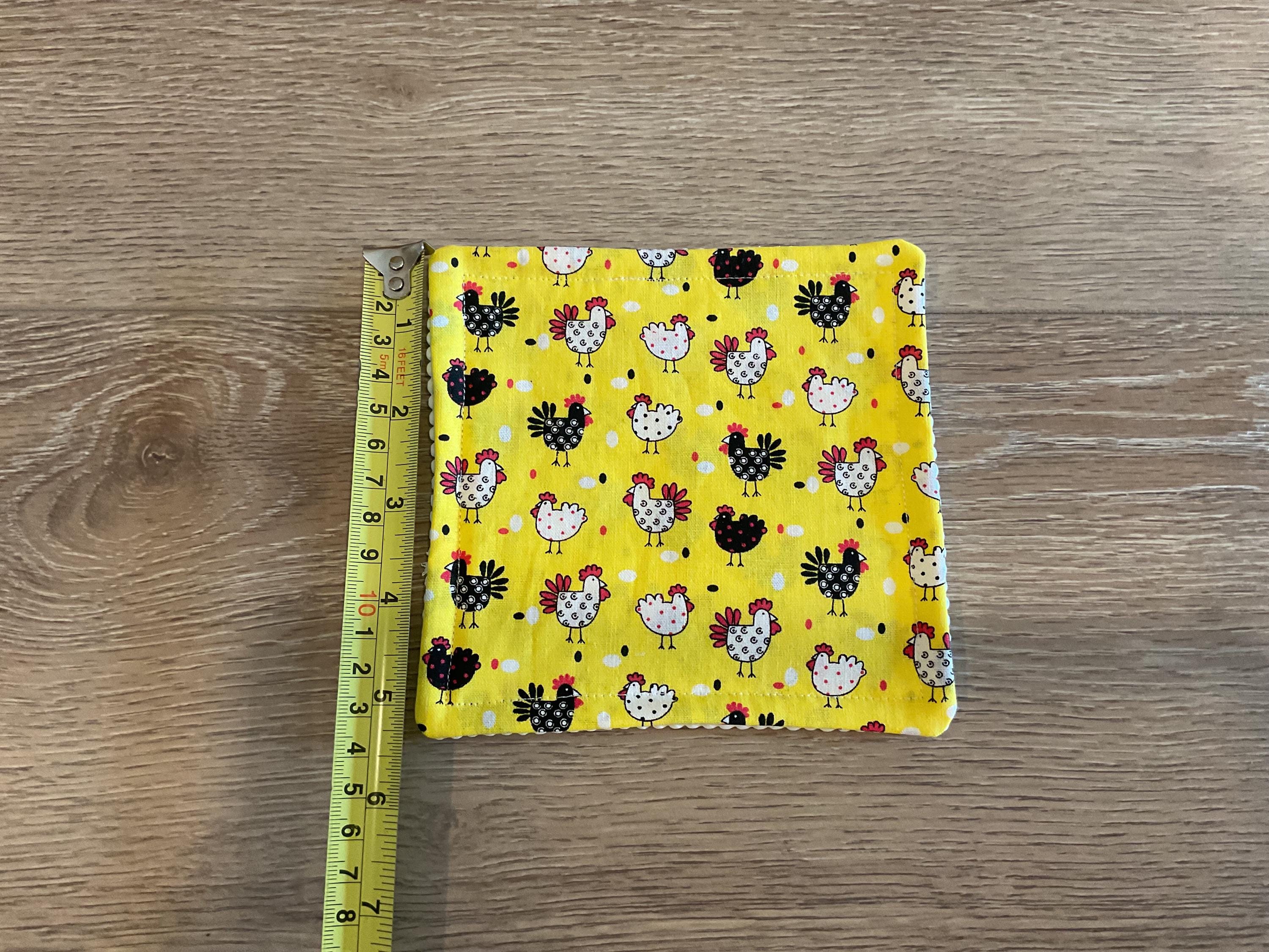 Handmade Fabric Jar Gripper/Opener — 5x5 Grip Padding — Chicken design
