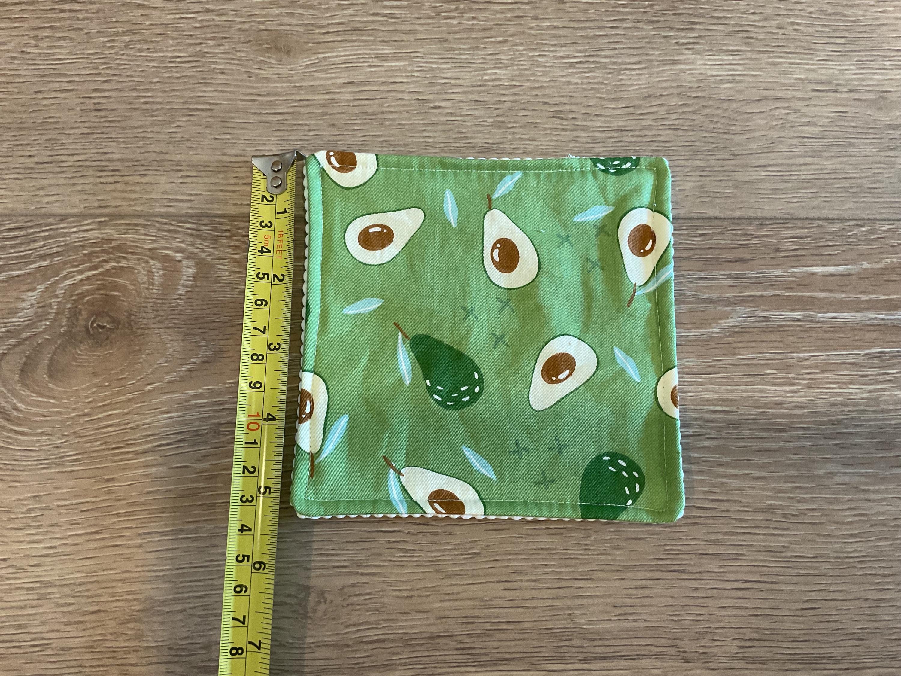 Handmade Fabric Jar Gripper/Opener — 5x5 Grip Padding — Avocado design