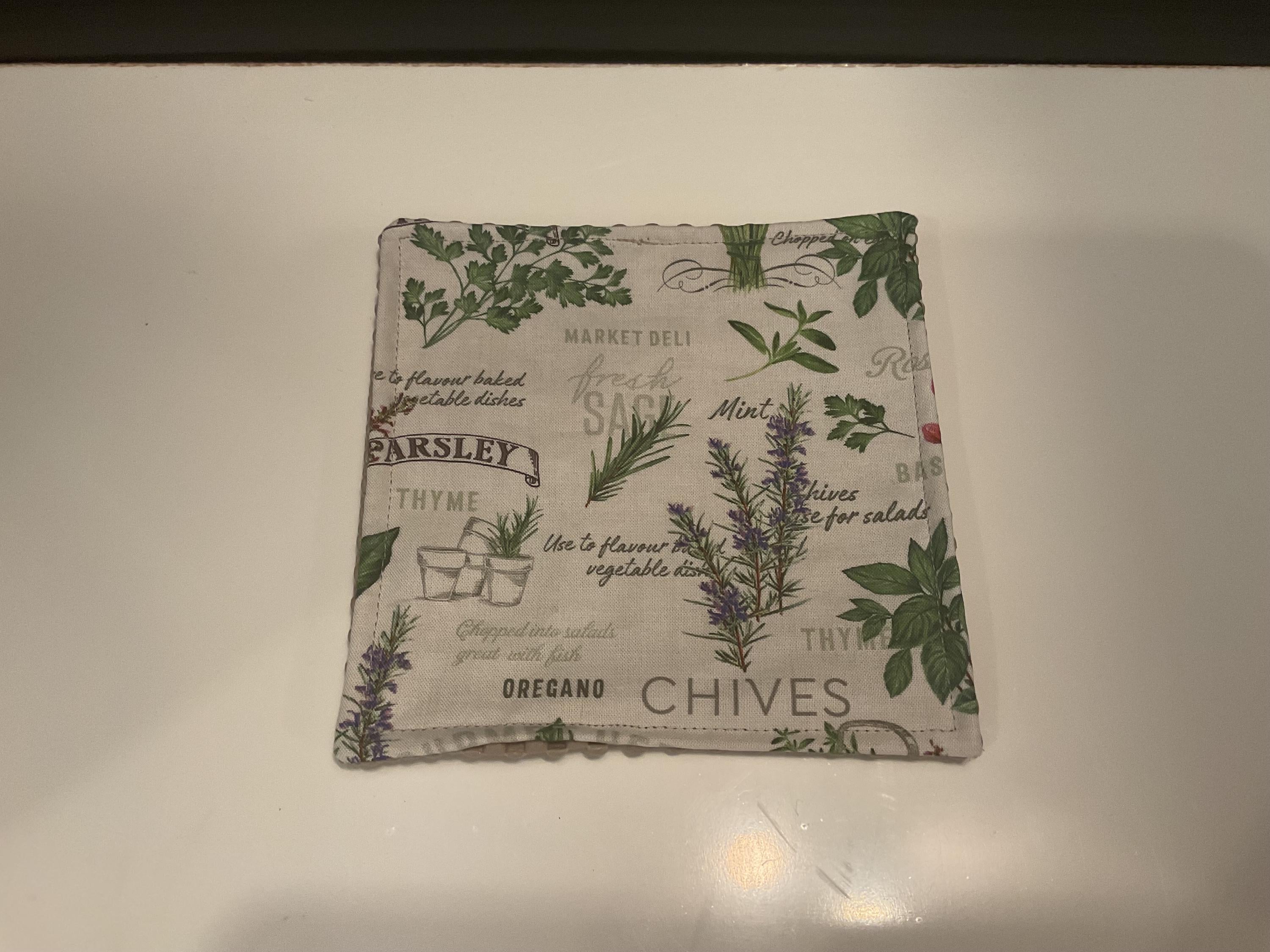 Herb Print Jar Opener: Farmhouse Kitchen Non-Slip Grip