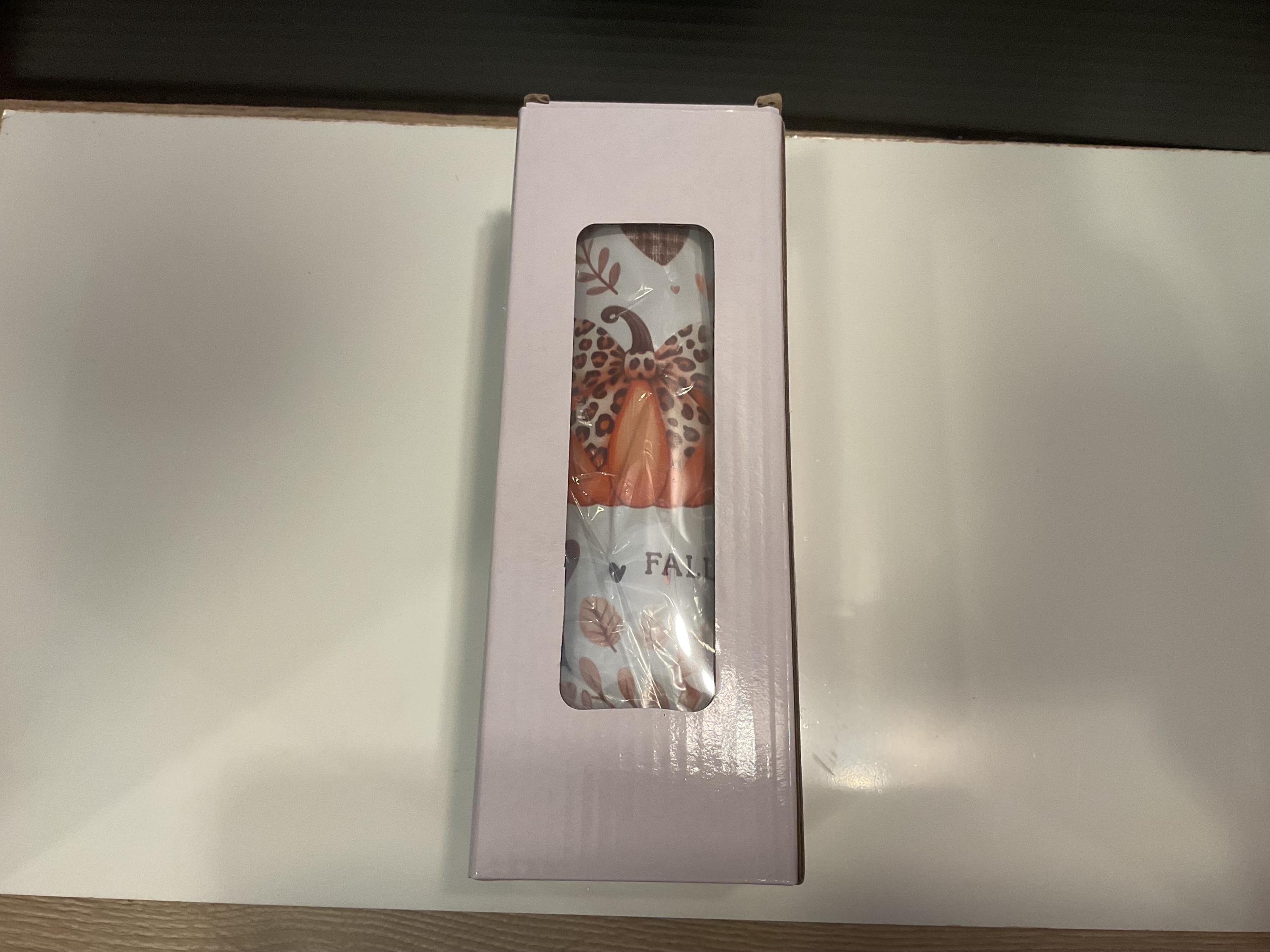 20oz Fall Skinny Tumbler | Pumpkin Spice Lover Gift | Autumn Leaves & Sunflower