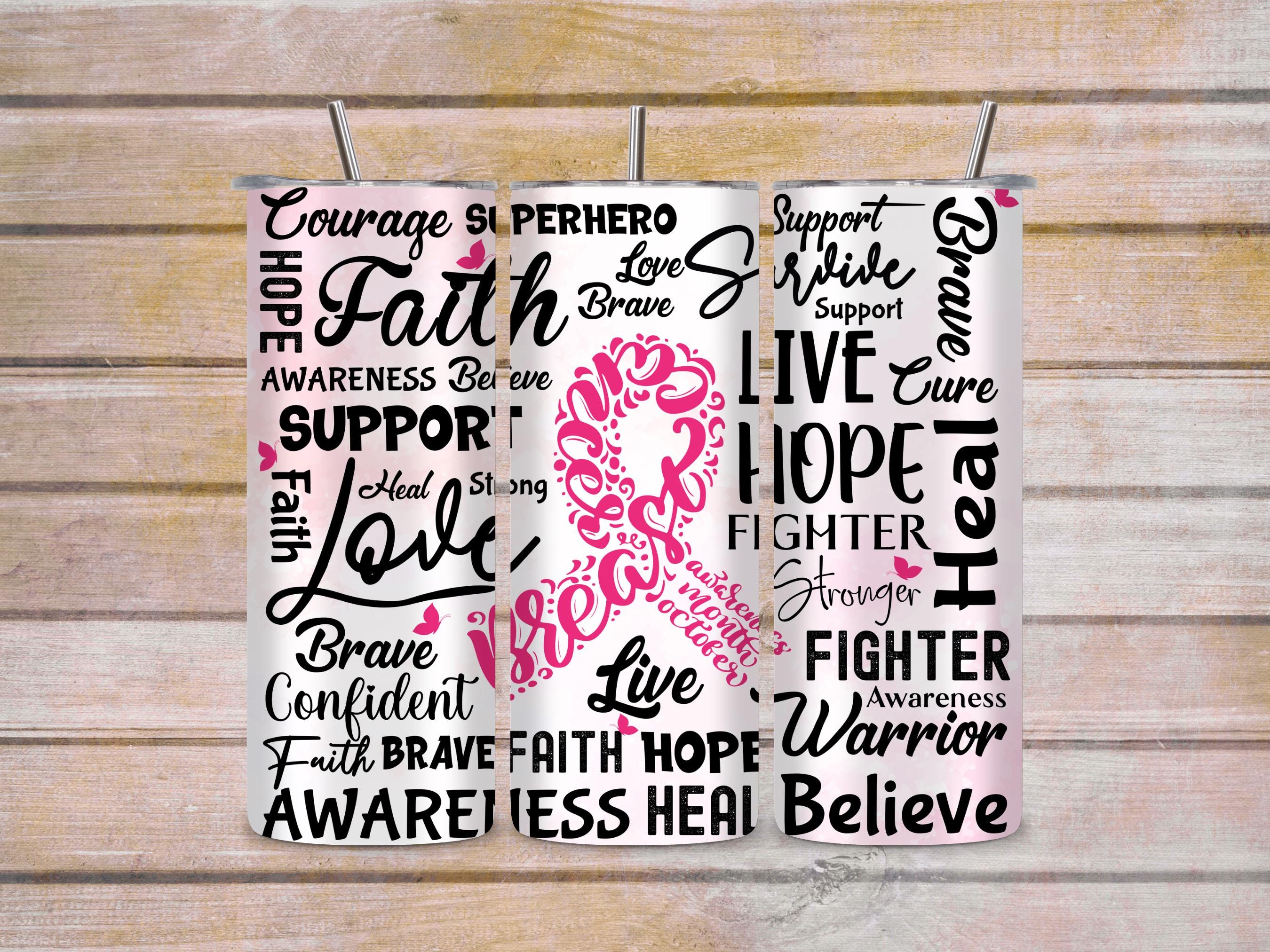 Breast Cancer Awareness Tumbler: Pink Ribbon Support Gift
