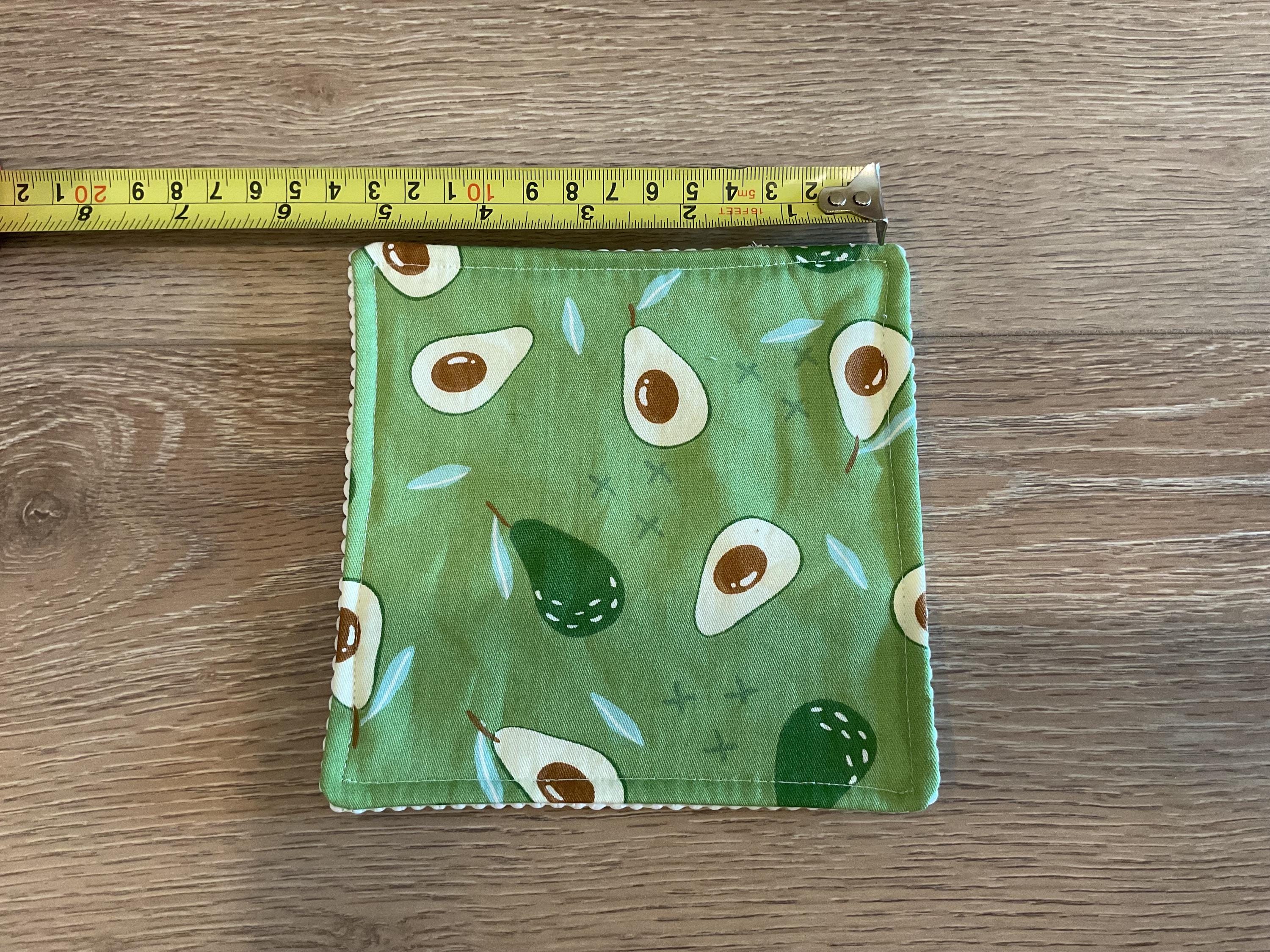 Handmade Fabric Jar Gripper/Opener — 5x5 Grip Padding — Avocado design
