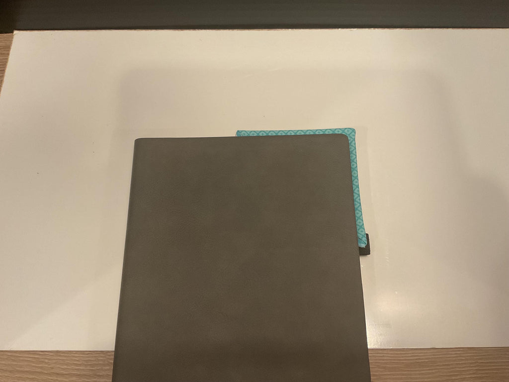 Handmade Fabric Corner Bookmark: Blue Geometric & Floral Page Marker