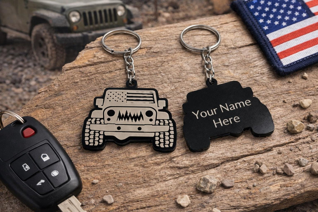 Personalized Jeep Keychain | Custom Name Jeep Keychain | Off-Road Keychain | Jeep Lover Gift | Car Accessory | Gift for Him or Her