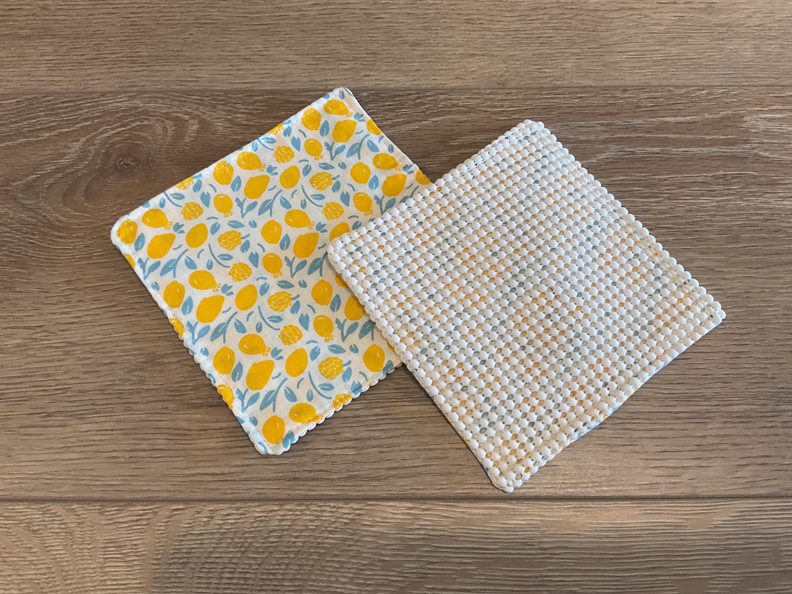 Handmade Fabric Jar Gripper/Opener — 5x5 Grip Padding — Lemon/Floral design