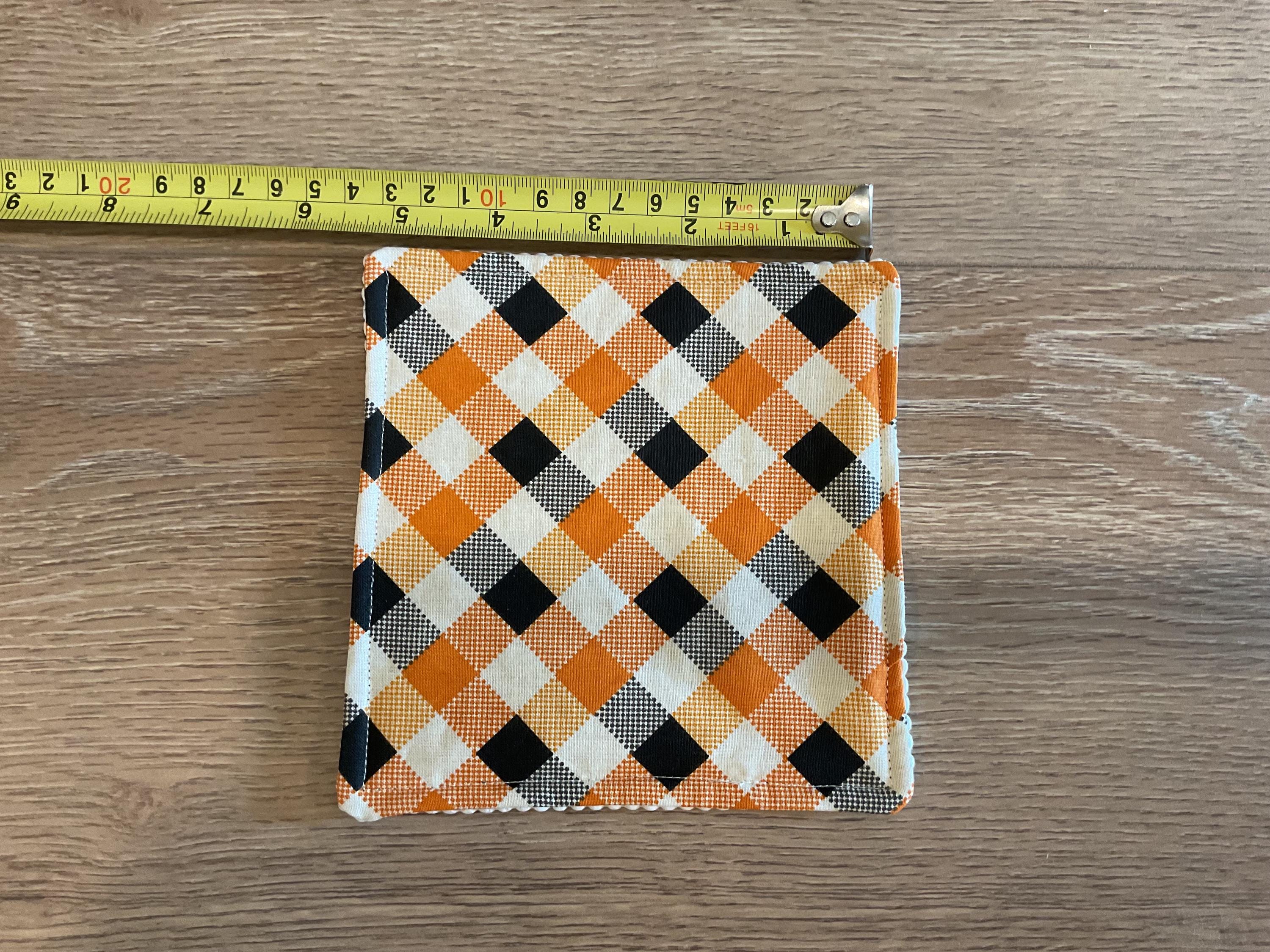 Handmade Fabric Jar Gripper/Opener — 5x5 Grip Padding — Fall Plaid design