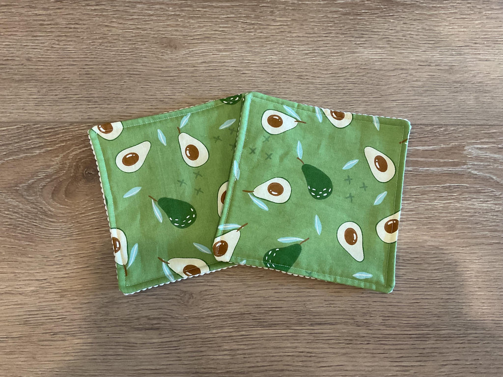Handmade Fabric Jar Gripper/Opener — 5x5 Grip Padding — Avocado design