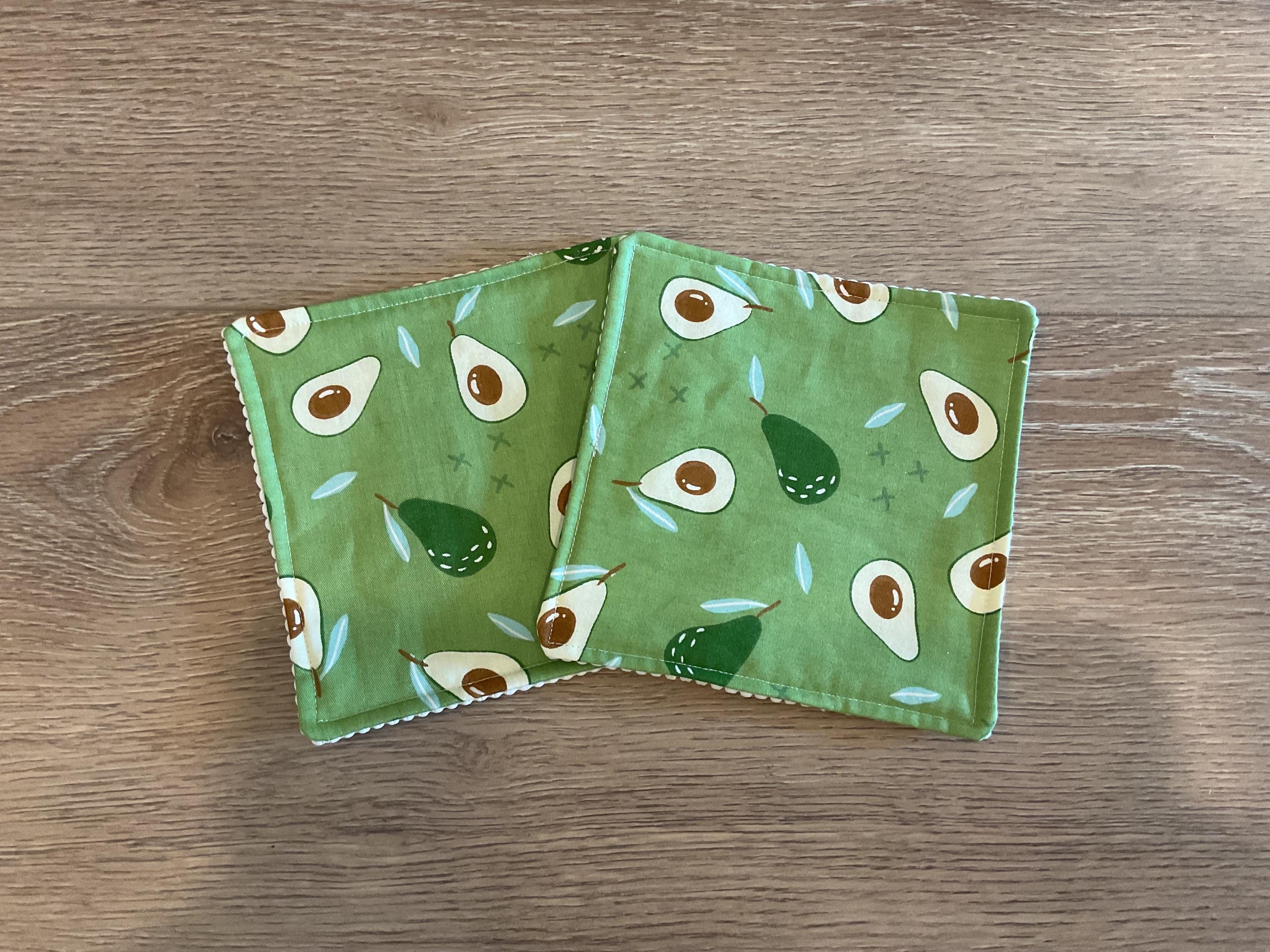 Handmade Fabric Jar Gripper/Opener — 5x5 Grip Padding — Avocado design