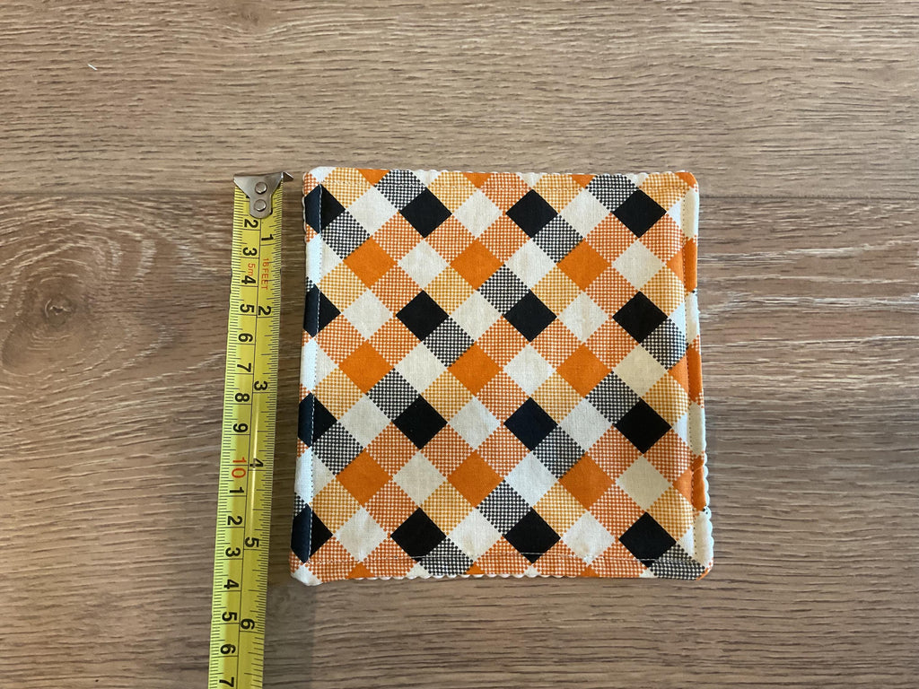 Handmade Fabric Jar Gripper/Opener — 5x5 Grip Padding — Fall Plaid design