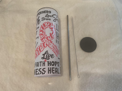 Breast Cancer Awareness Tumbler: Pink Ribbon Support Gift