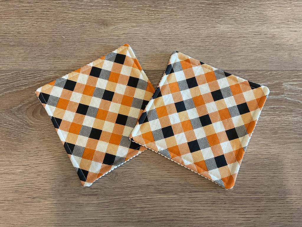 Handmade Fabric Jar Gripper/Opener — 5x5 Grip Padding — Fall Plaid design