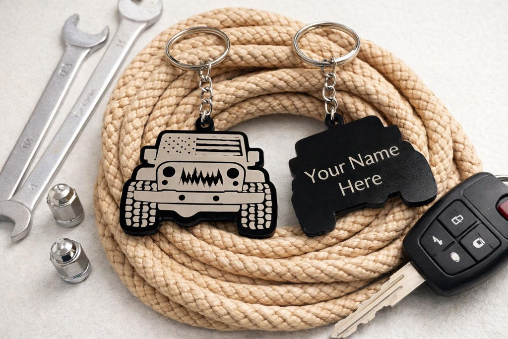 Personalized Jeep Keychain | Custom Name Jeep Keychain | Off-Road Keychain | Jeep Lover Gift | Car Accessory | Gift for Him or Her