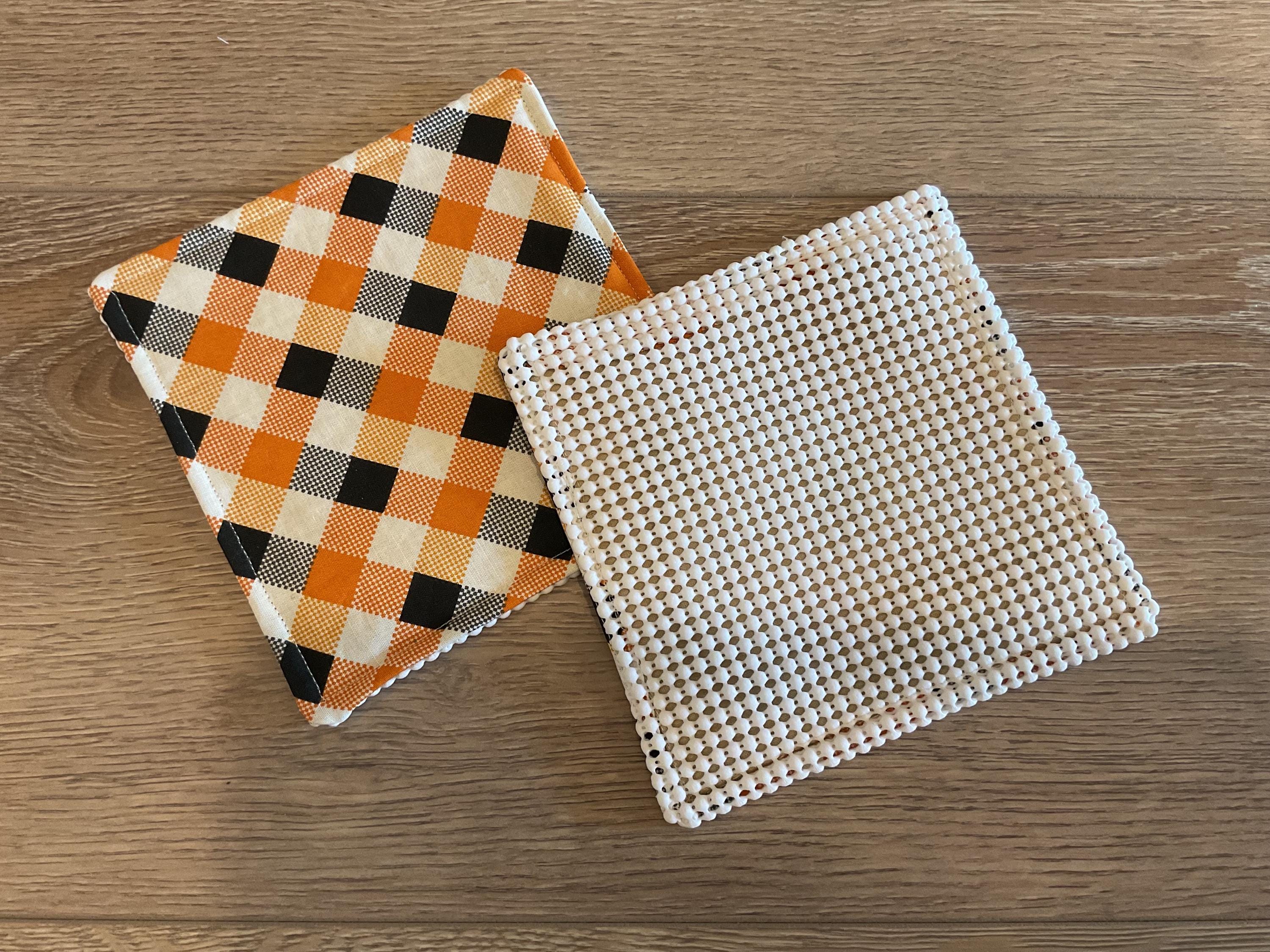 Handmade Fabric Jar Gripper/Opener — 5x5 Grip Padding — Fall Plaid design