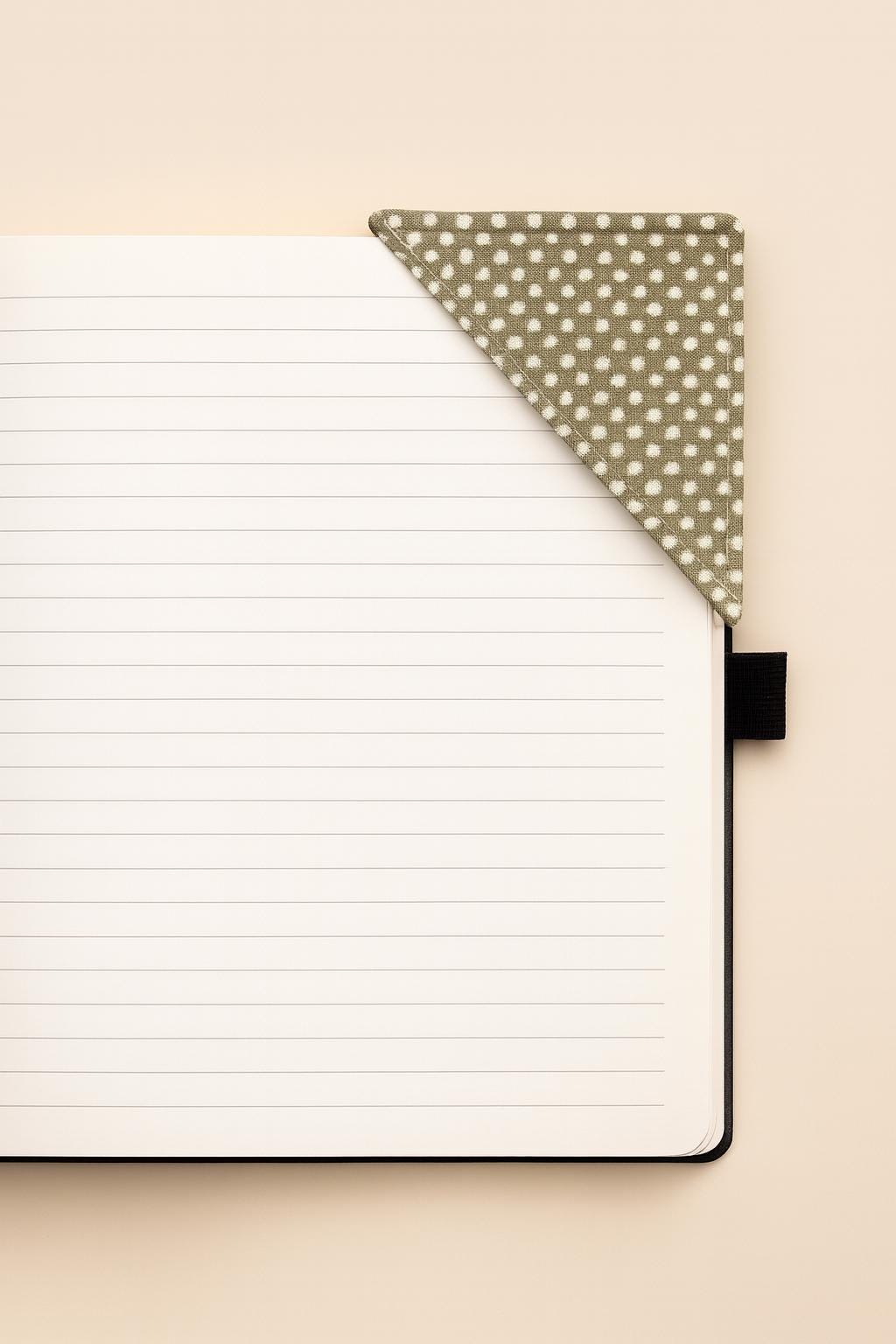 Handmade Fabric Corner Bookmarks - Polka Dot & Modern Set of 4