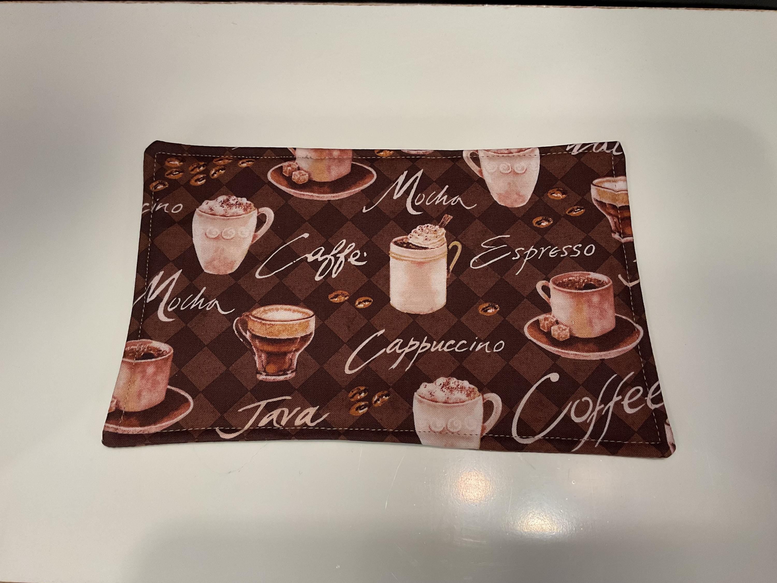 Coffee Mug Rug – Handmade Coffee Theme Fabric Coaster Mat
