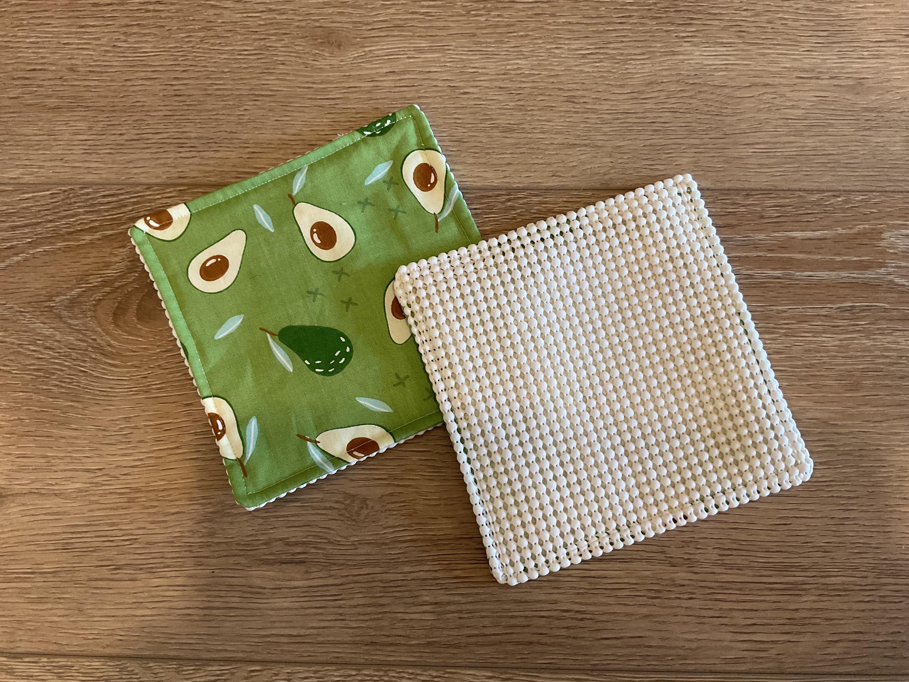 Handmade Fabric Jar Gripper/Opener — 5x5 Grip Padding — Avocado design