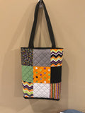 Handmade Quilted Tote Bag – Halloween Patchwork Style