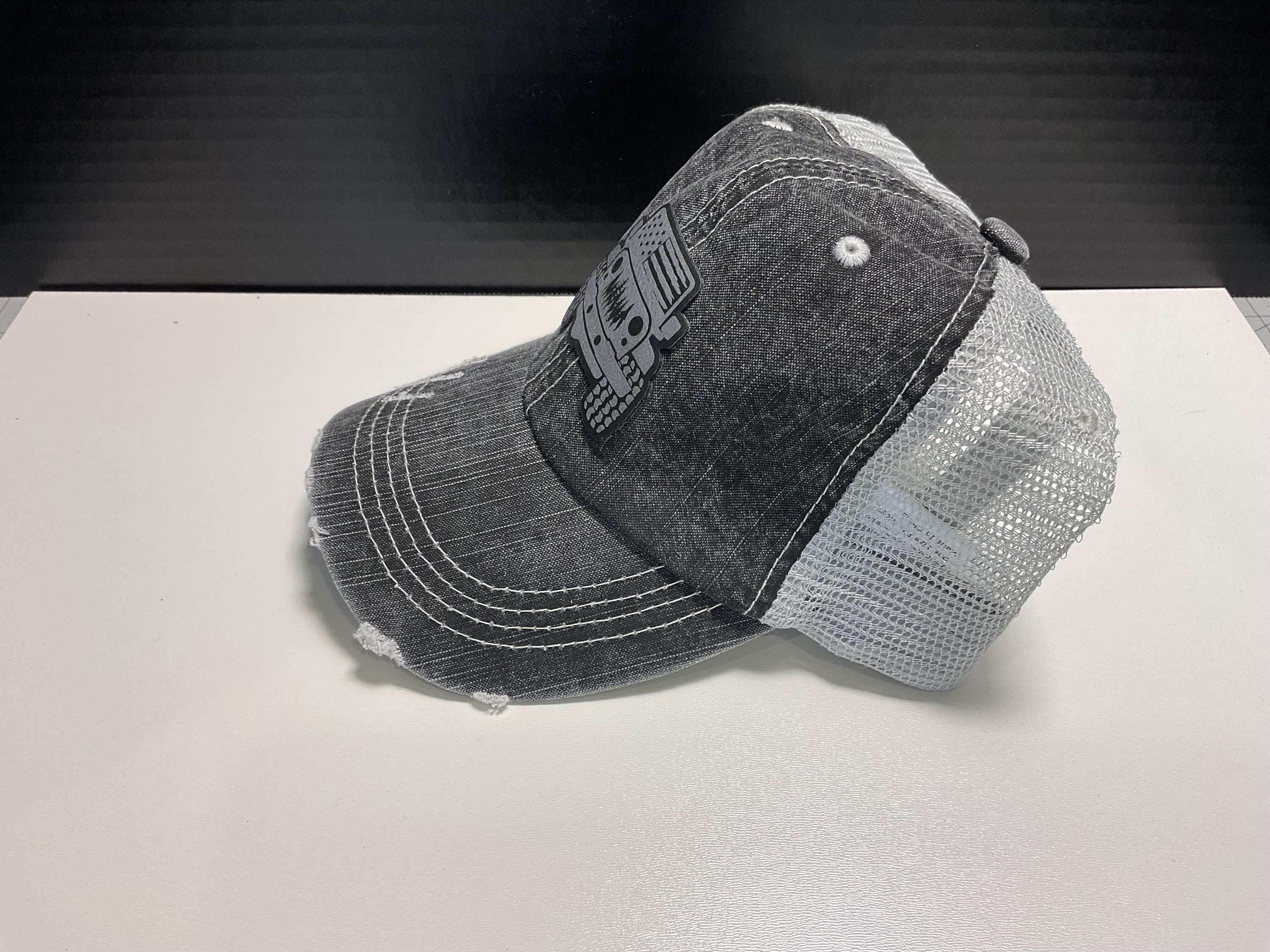 Distressed Off-Road Truck Hat | Vintage Mesh Trucker Cap | Patriotic Outdoor Hat