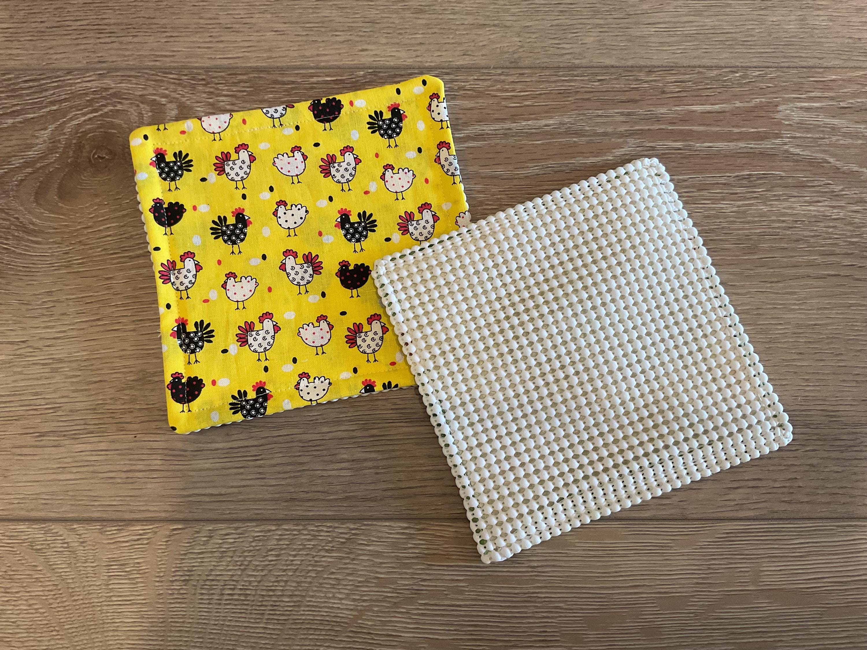 Handmade Fabric Jar Gripper/Opener — 5x5 Grip Padding — Chicken design